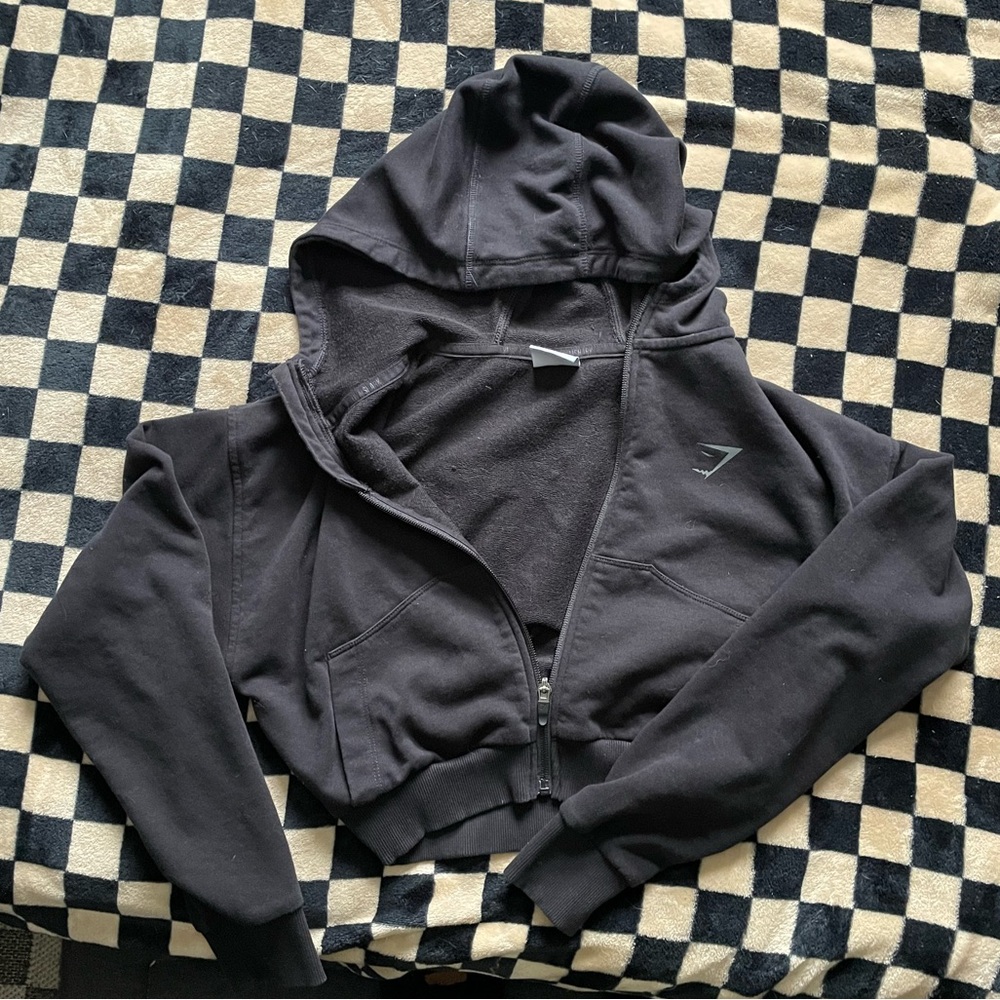 NWOT GYMSHARK Womens cropped zip up